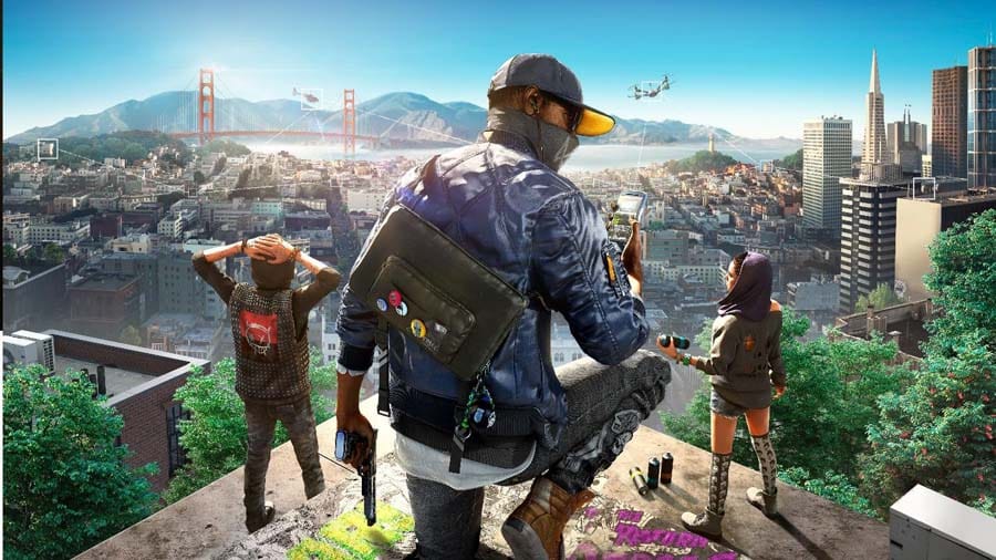 The official cover of Watch Dogs 2, one of the best Grand Theft Auto games for PS4.