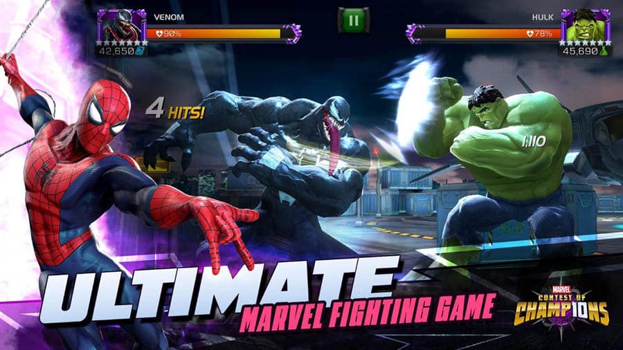 A wallpaper of Marvel Contest of Champions, one of the best Marvel games for Android.