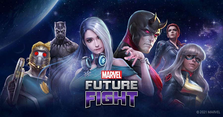 An official picture of Marvel Future Fight, one of the best Marvel games for Android.