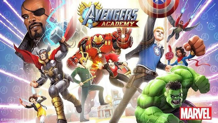 A main picture of Marvel Avengers Academy, one of the best Marvel games for Android.