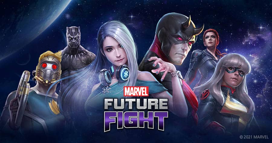 An official picture of Marvel Future Fight, one of the best Marvel games for Chromebook.