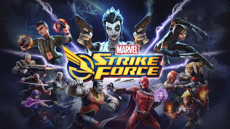 An official photo of Marvel Strike Force, one of the best Marvel games for Chromebook.