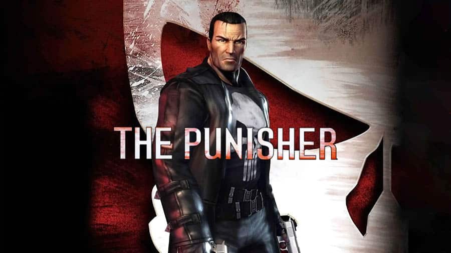 A wallpaper of The Punisher, one of the best Marvel games for PC.