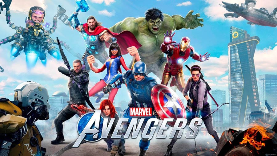 A main picture of Marvel’s Avengers, one of the best Marvel games for PC.