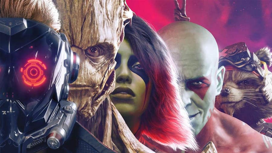 The official picture of Marvel's Guardians of the Galaxy, one of the best Marvel games for PS5.