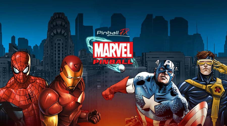 A main picture of Marvel Pinball, one of the best marvel games for switch.