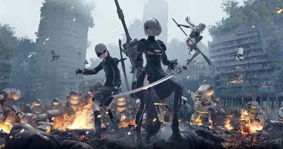 A picture of NieR: Automata, one of the best role playing games for PS4.