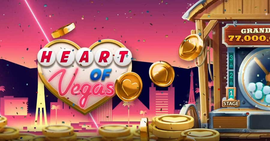 A wallpaper of Heart of Vegas Slots, one of the best slot games for iOS.