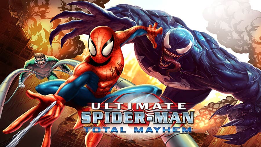 The official cover of Spider-Man: Total Mayhem.