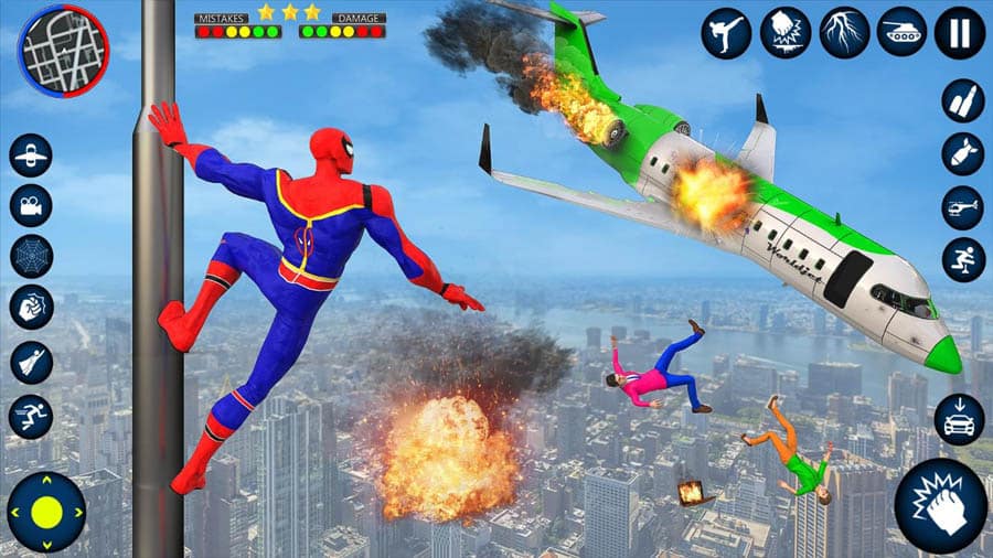 A picture of Spider Rope Hero City Battle, one of the best Spider-Man games on Chromebook.