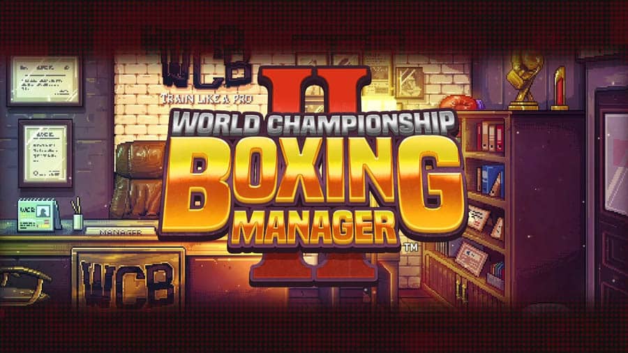 Screenshot of World Championship Boxing Manager II showing the game’s logo and visuals.