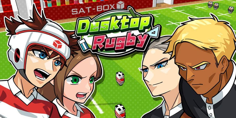 The Official Picture of Desktop Rugby with Its Anime Style Character Design.