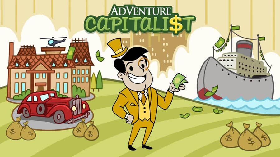 A wallpaper of AdVenture Capitalist, one of the best time management games for Android.