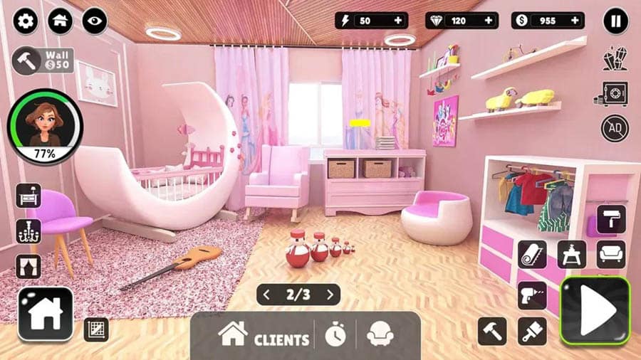 A picture of Home Design Makeover! one of the best time management games for Android.