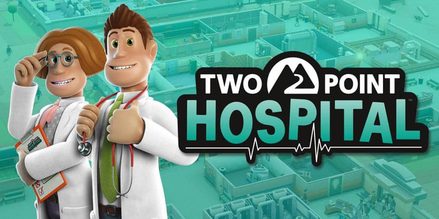 A picture of Two Point Hospital, one of the best time management games for Mac.