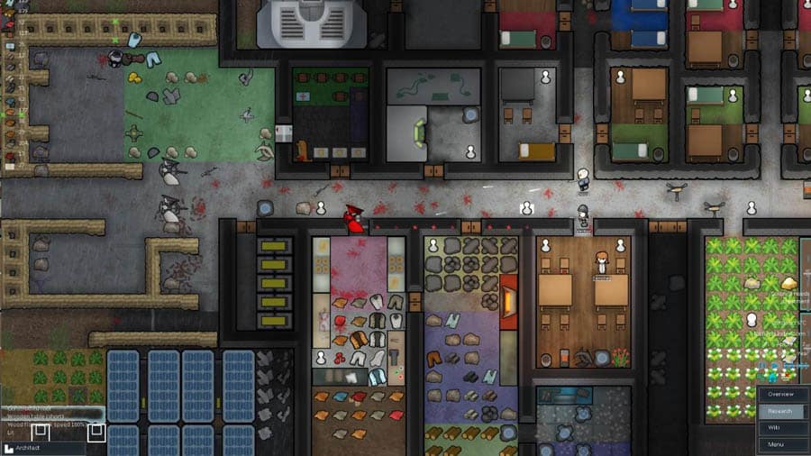 A picture of RimWorld, one of the best time management games for pc.