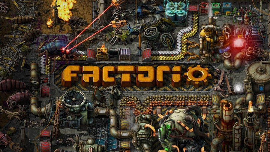 A picture of Factorio, one of the best time management games for pc.