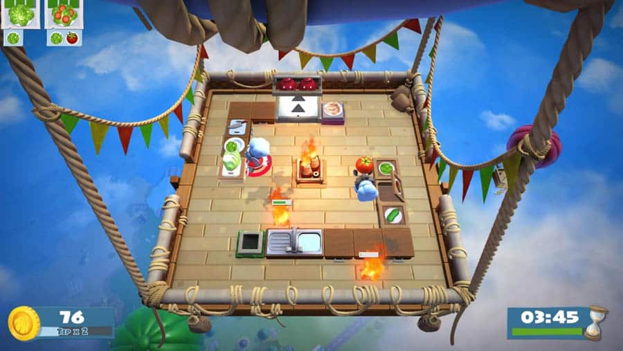 A picture of Overcooked 2, one of the best time management games for PS4.