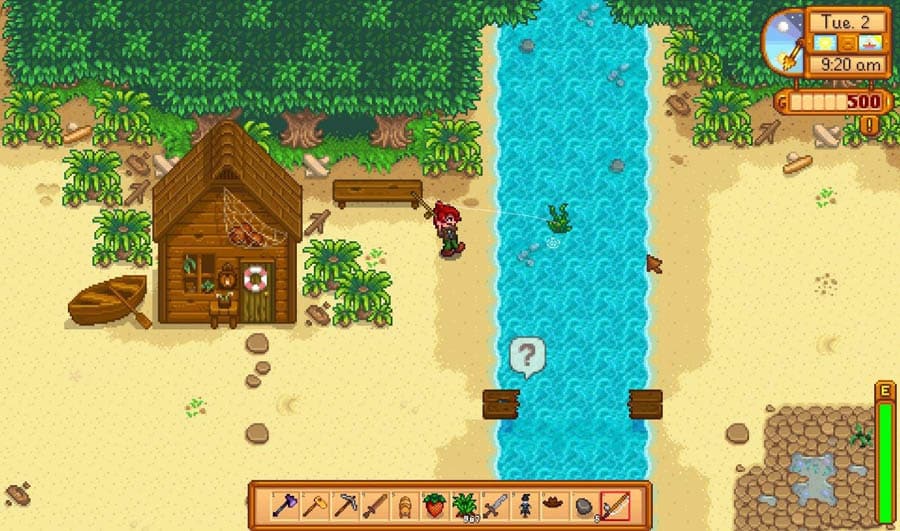 A wallpaper of Stardew Valley, one of the best time management games for PS4.