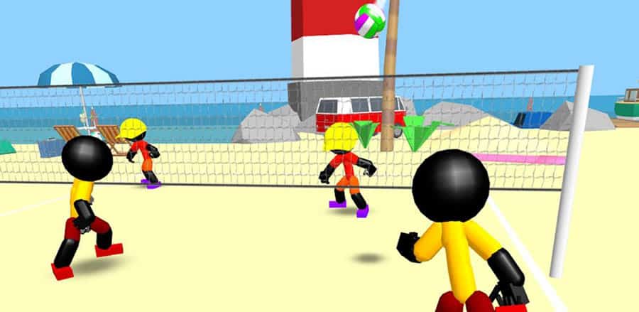 A wallpaper of Stickman Volleyball, one of the best volleyball games for Chromebook.