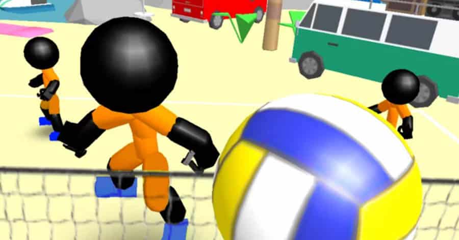 A wallpaper of Stickman Volleyball, one of the best volleyball games for iOS.