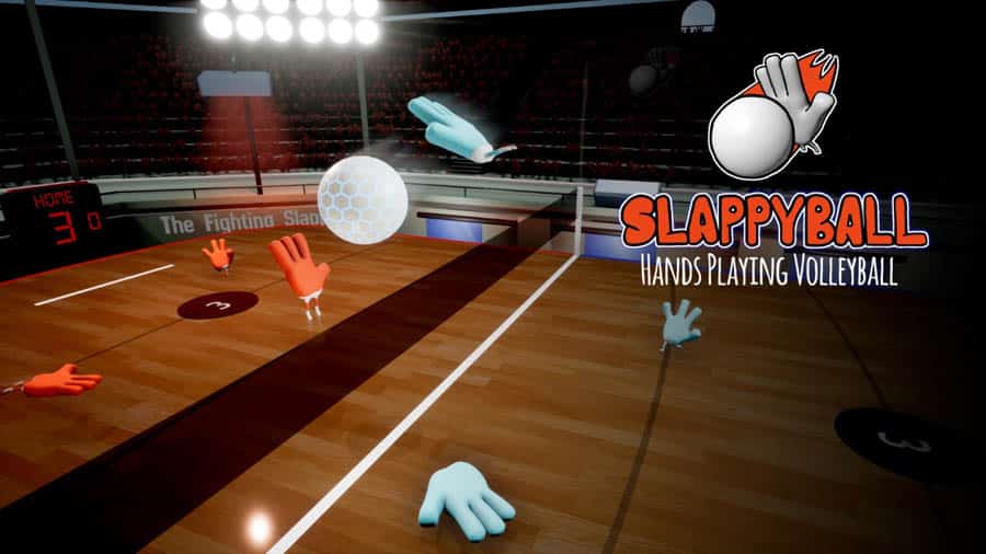 A wallpaper of Slappyball, one of the best volleyball games for pc.