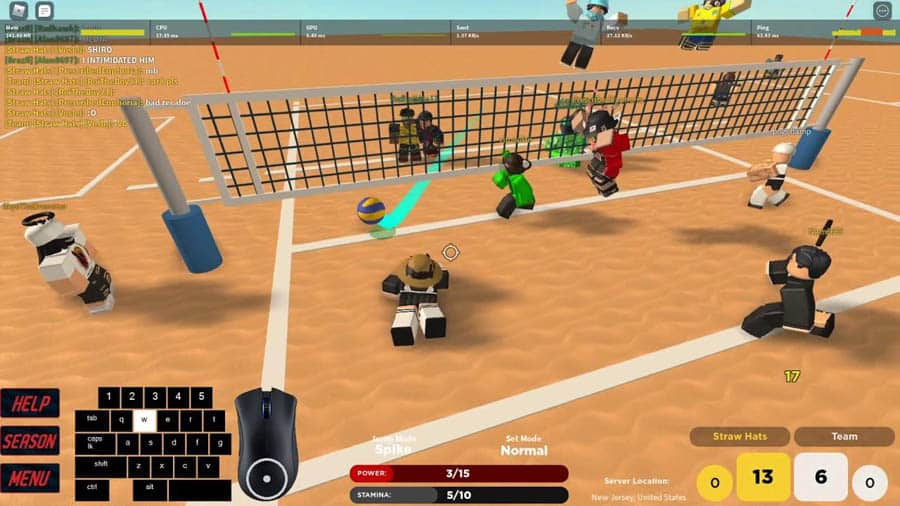 A wallpaper of Volleyball 4.4, one of the best volleyball games in Roblox.