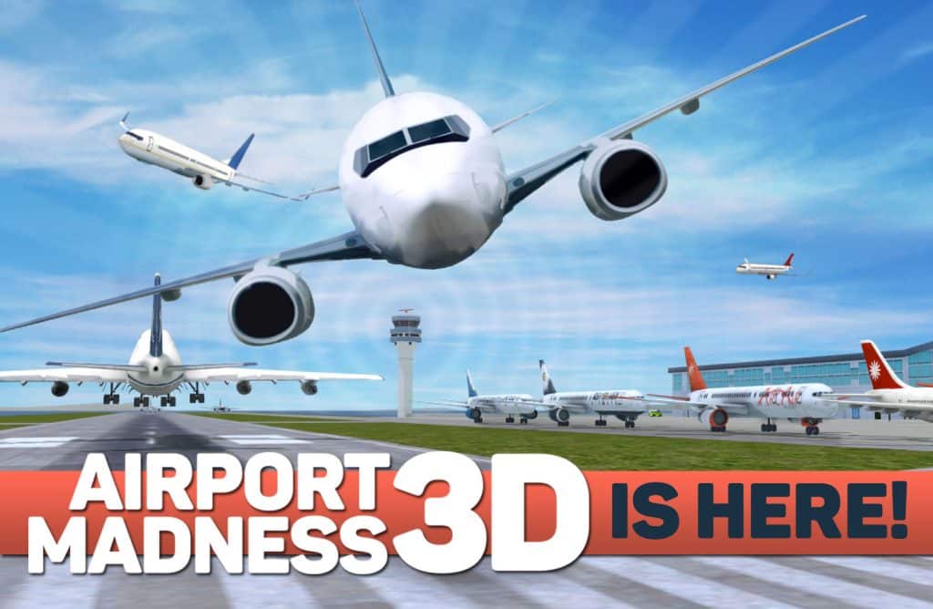 A wallpaper of Airport Madness 3D, one of the best airport management games for Android.