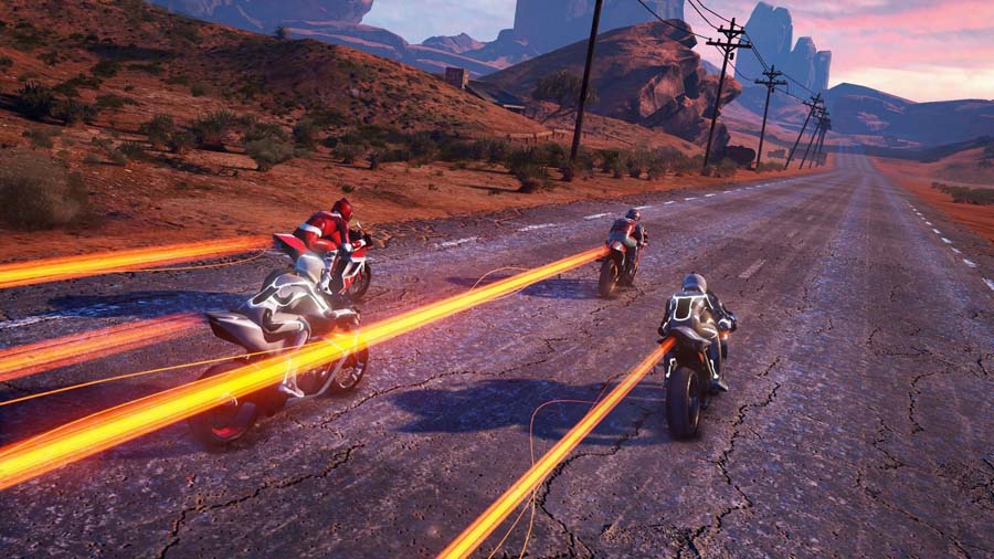 An official picture of Moto Racer 4, one of the best bike games for Xbox.