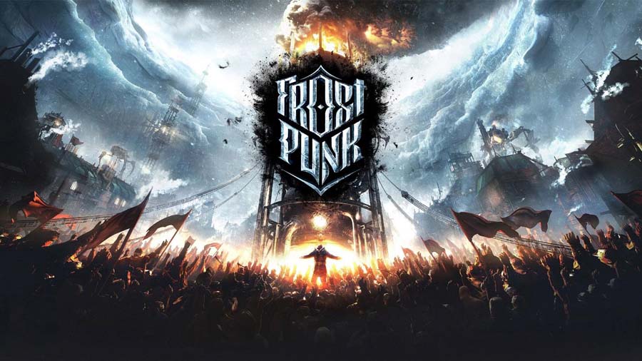 A main picture of Frostpunk, one of the best civilization games for PC.