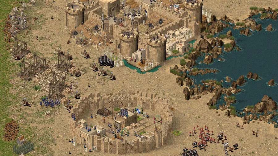 A main picture of Stronghold Crusader HD, one of the best civilization games for PC.