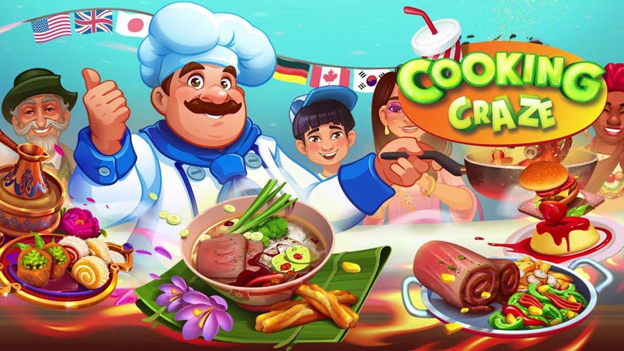 The Official Picture of Cooking Craze with its characters, One of best cooking games for android.