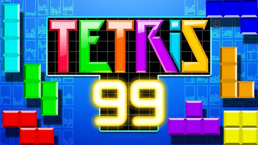 A wallpaper of Tetris 99, one of the best Multiplayer Battle Royale games for Switch.