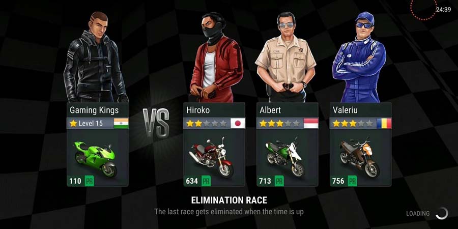 An official picture of Racing Fever: Moto, one of the best Multiplayer Car games for Android.