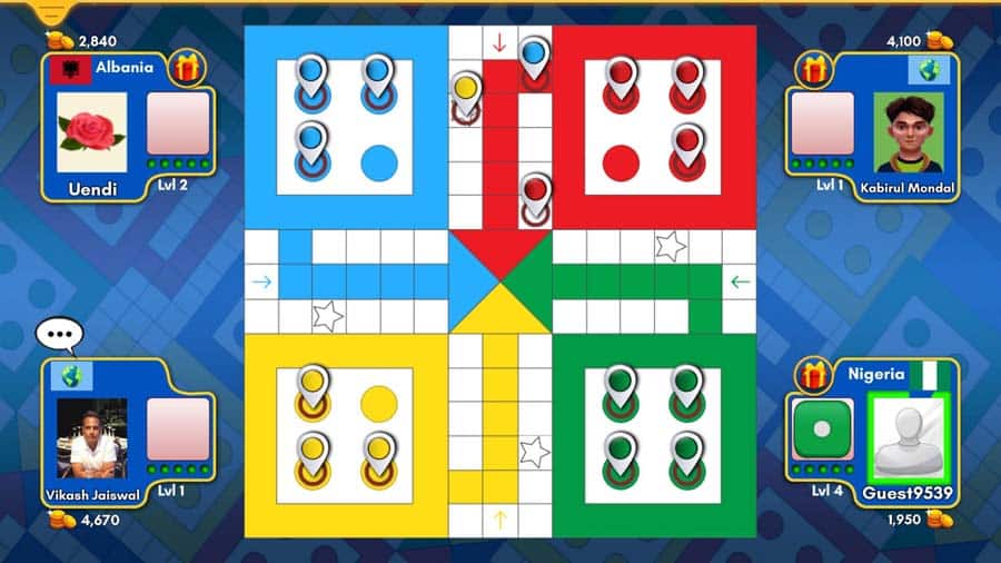 A picture of Ludo King, one of the best Multiplayer Hotspot games for Android.