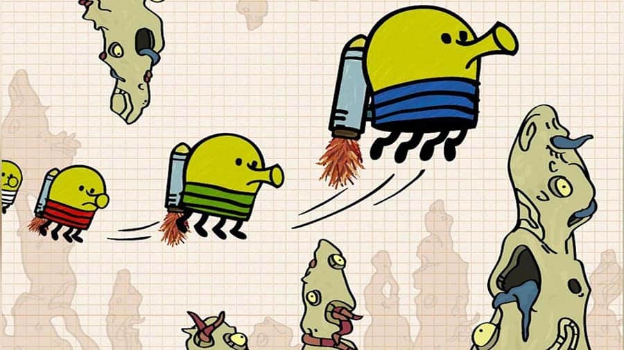 A picture of Doodle Jump, one of the best Multiplayer Hotspot games for Android.