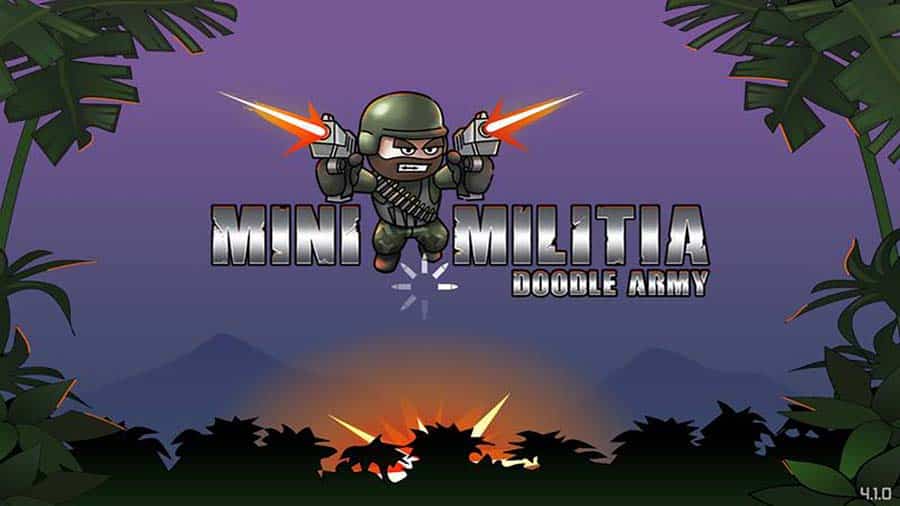 A wallpaper of Doodle Army 2: Mini Militia, one of the best Multiplayer Puzzle games for Android.