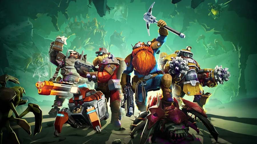 A picture of Deep Rock Galactic, one of the best Multiplayer Shooter games on Steam.