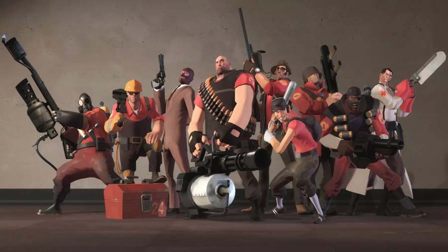 An official picture of Team Fortress 2, one of the best Multiplayer Shooter games on Steam.