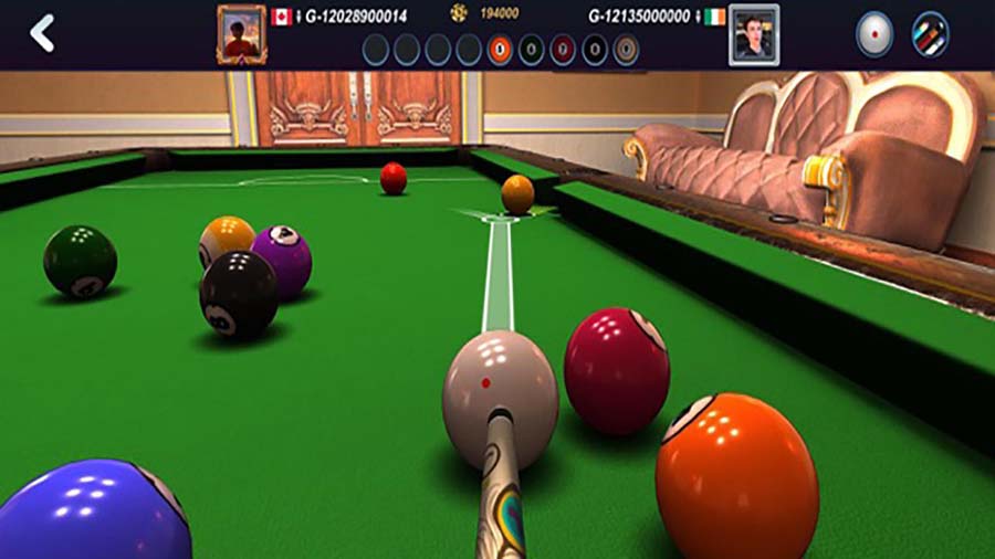 A wallpaper of Real Pool 3D, one of the best snooker games for iOS.