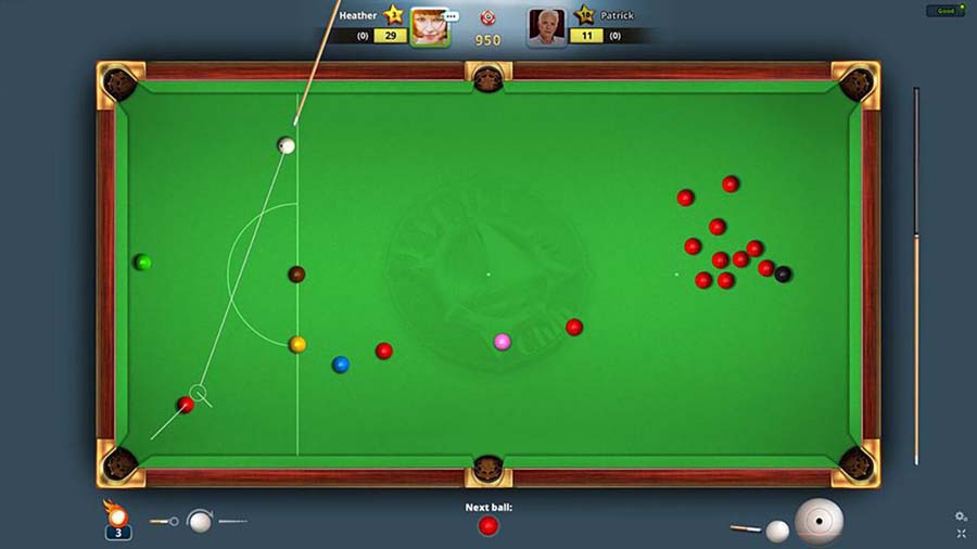 A wallpaper of Snooker Live Pro, one of the best snooker games for iOS.