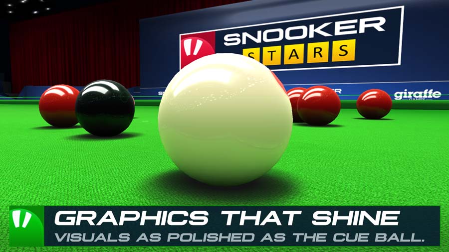 A wallpaper of Snooker Stars, one of the best snooker games for iOS.