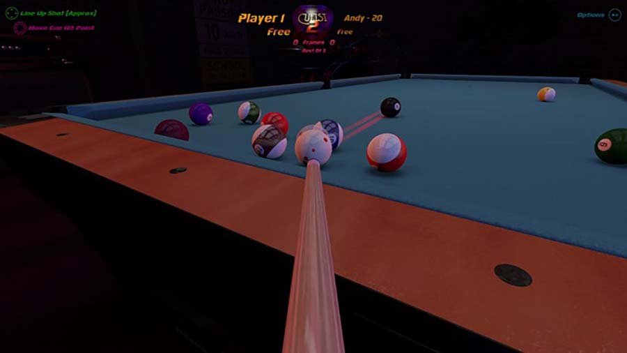 A wallpaper of Cueist 2, one of the best snooker games for iOS.