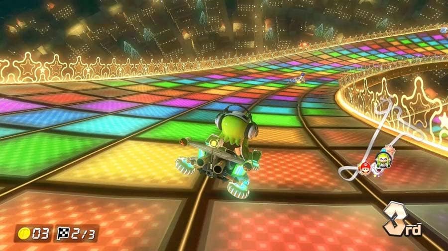 A picture of Mario Kart 8 Deluxe, one of the best Multiplayer Story Mode games for Switch.