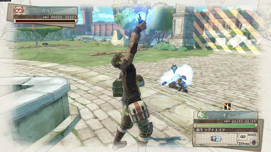 The Official Picture of Valkyria Chronicles 4 depicting one of its main characters amid a battle.