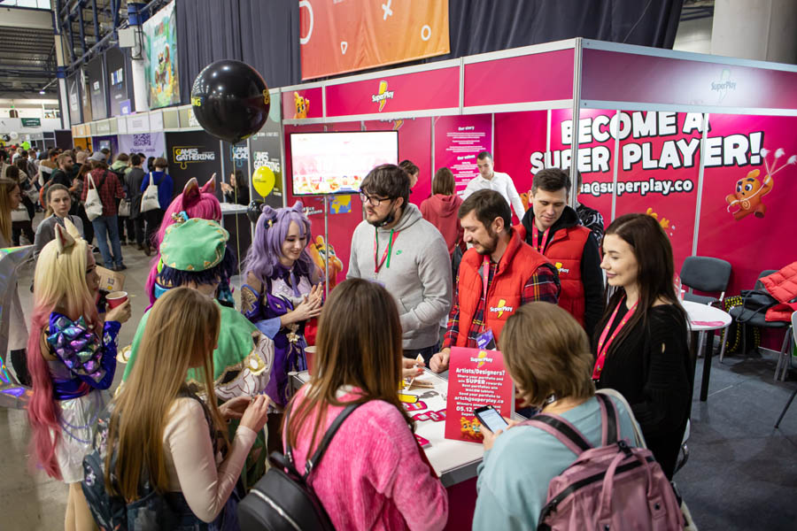 a group of girls in hall of Games Gathering Kyiv 2025.