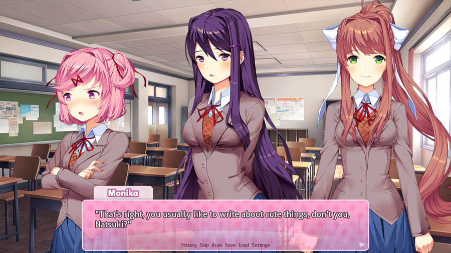 gameplay picture of Doki Doki Literature Club!