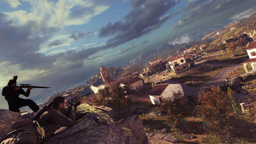 a wallpaper of the game Sniper Elite 4