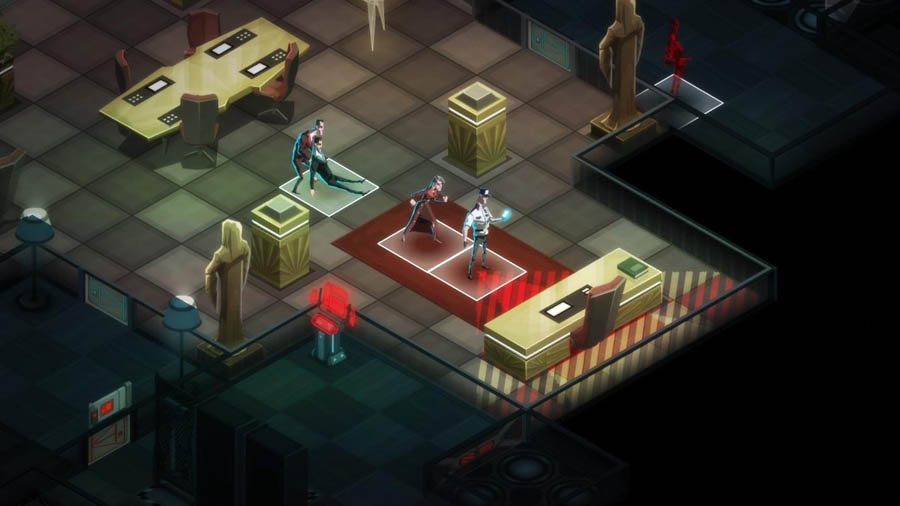 a wallpaper of the game Invisible, Inc.