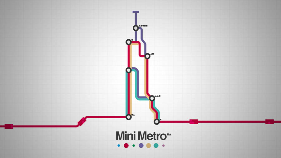 a wallpaper of the game Mini Metro